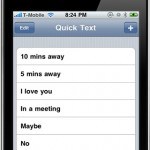 Send Text Messages Quickly with Quick Text app for iPhone Send Text Messages Quickly with Quick Text app for iPhone