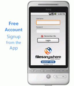FilesAnywhere Android App