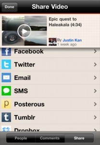 Free Video Sharing Socialcam App for iPhone