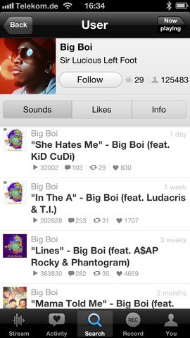 SoundCloud App for iPhone