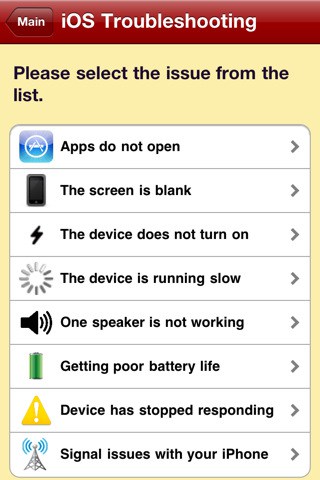 uFix App for iPhone