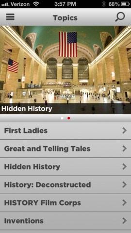 History App for iPhone 
