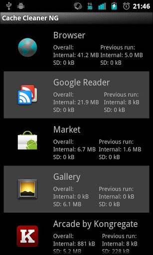CacheCleaner NG App for Android
