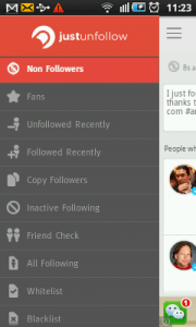 JustUnfollow App for Android
