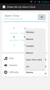 Shake Me Up Alarm Clock App for Android