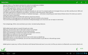 Natural Notes App for Android