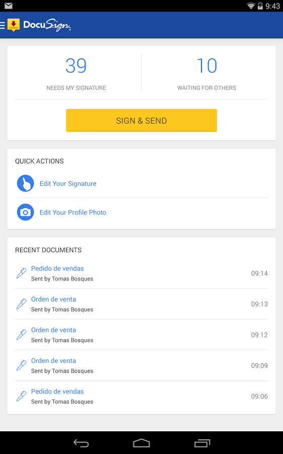 DocuSign Android App