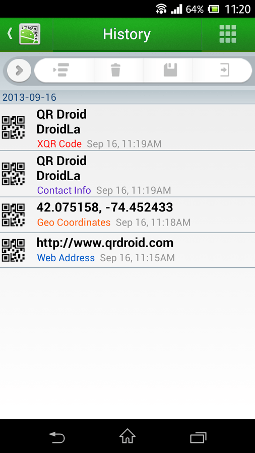 QR Droid Code Scanner Android App Review