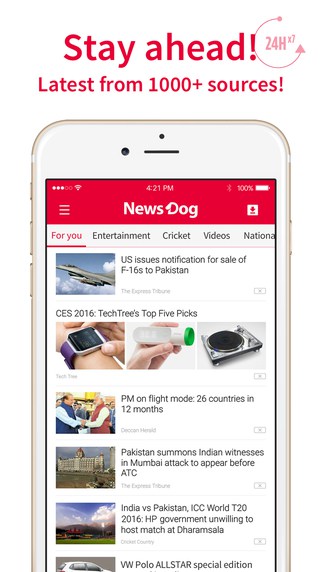 NewsDog Indian Breaking News iPhone App