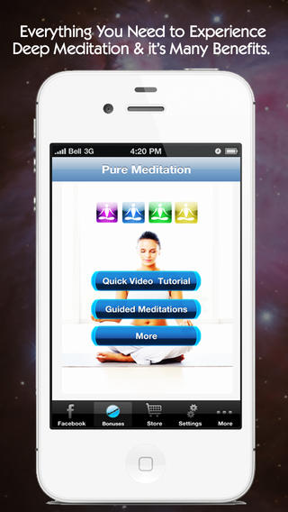 Pure Meditation Guided Meditation Techniques iPhone App Review