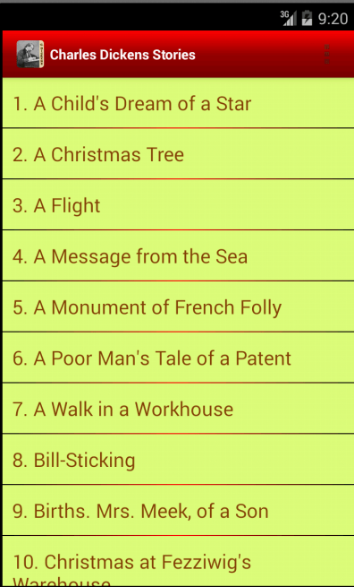 English Story - Charles Dickens Android app Review