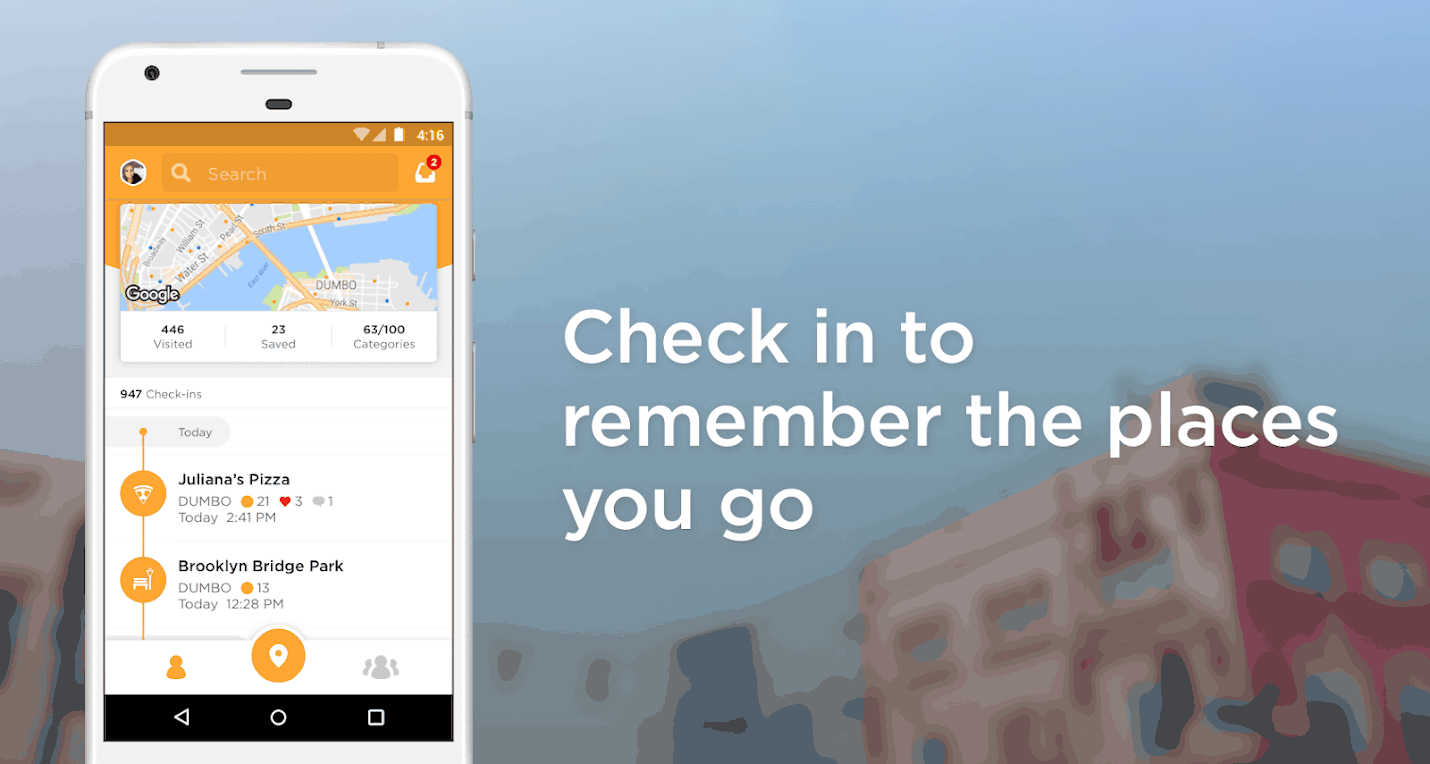 Foursquare Swarm Check In Android App Review
