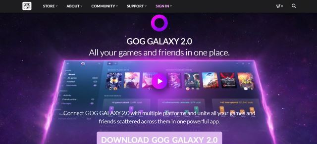 GOG Gaming App Site